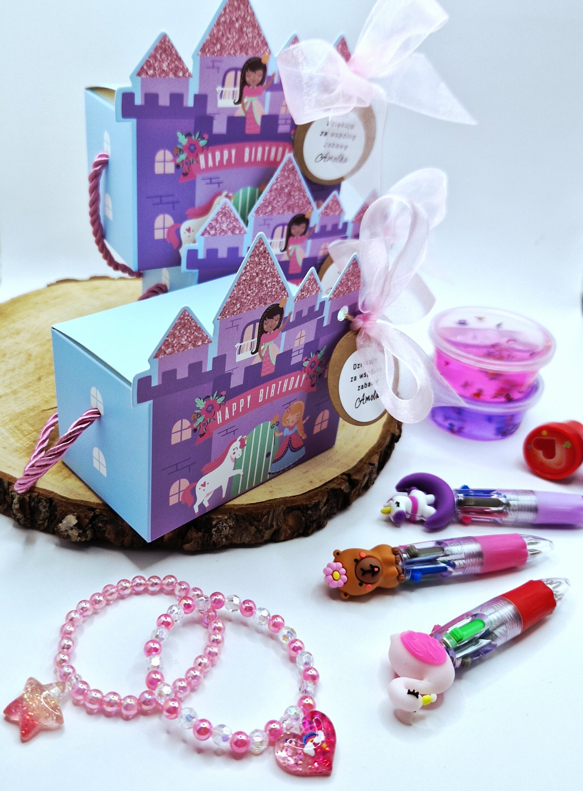 Zamki pudełeczka z zabawkami dla dziewczynek